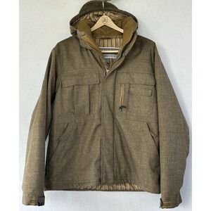 SIMS Snowboard Herringbone Ski Jacket Removable Hood Men's Size Small Lined